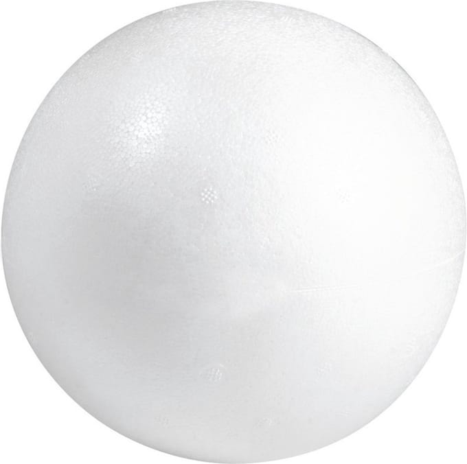 Piepschuim bol/bal - wit - D5 cm - styropor - hobby figuren - DIY - knutselen - basis materiaal
