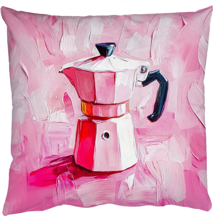 Sierkussens - Kussentjes Woonkamer - 60x60 cm - Roze - Verf - Coffee