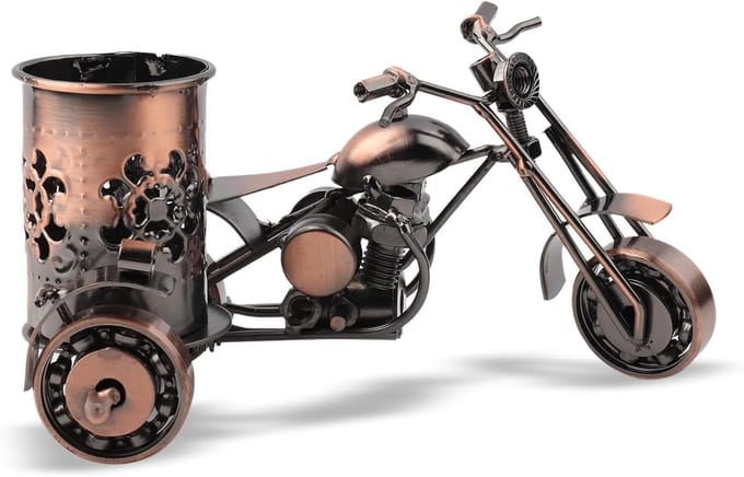 Pennenhouder voor Motorliefhebbers, Desk Accessories voor Thuis en Kantoor, Perfecte Cadeaus voor Mannen