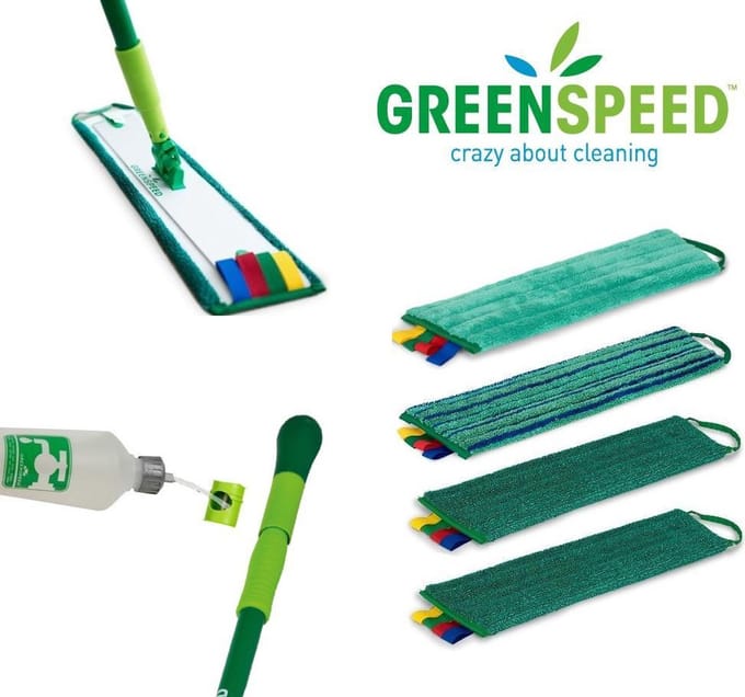 Greenspeed Sprenkler dweilset. Dweilen - Stofwissen - Schrobben