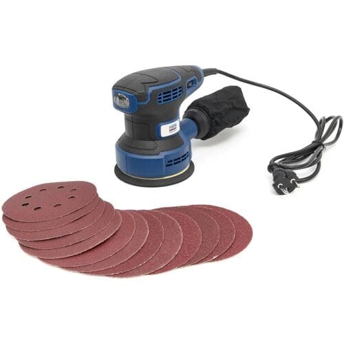 HBM Variabele Excenterschuurmachine 320 Watt Inclusief 12 Schuurvellen