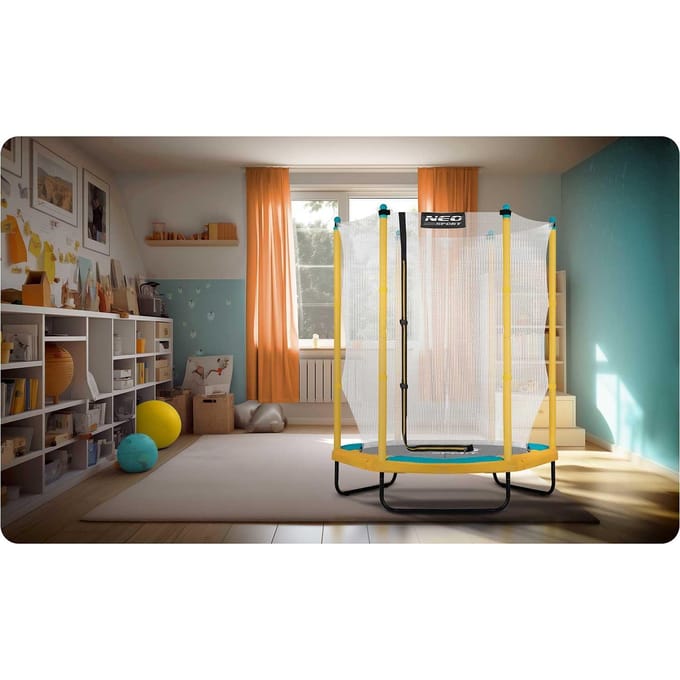 Kindertrampoline 140 cm - 4,5ft - geel groen