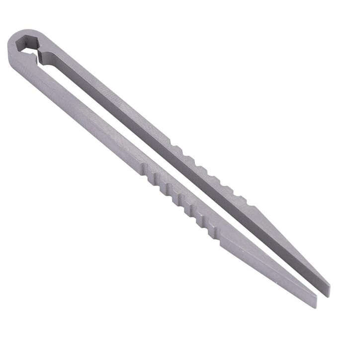 Draagbare EDC Titanium Legering Pincet Outdoor Survival Kamperen Reizen Mini Tool gray