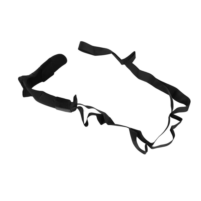 Sangle d'étirement progressive en polyester élastique haute résistance pour exercices black