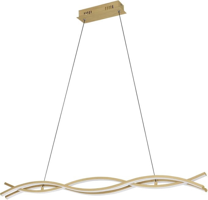 EGLO Lasana 4 Hanglamp - LED - 90 cm - Lichtbruin|Wit