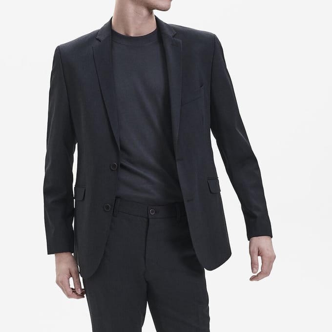 Sunwill Heren colbert 2015-2722 modern fit | Antraciet | polyester/wol/elastaan | Maat 50
