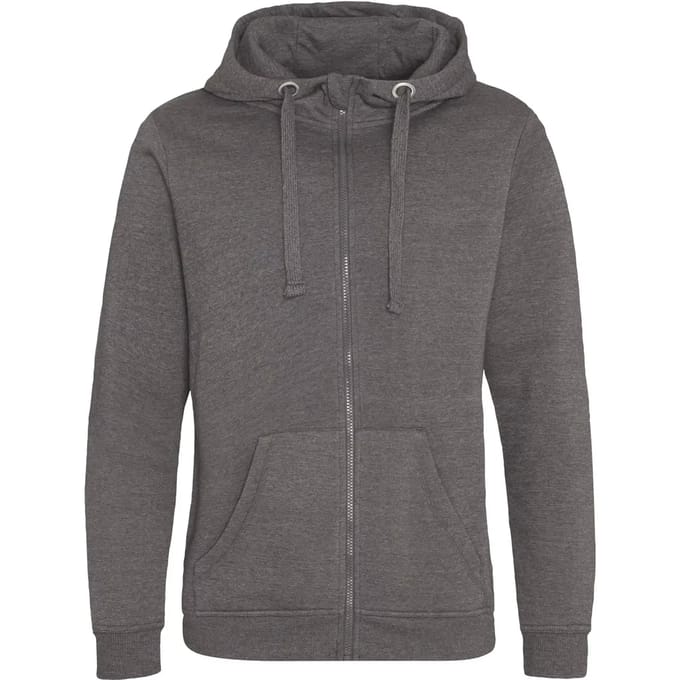 Graduate Heavyweight Hoodie met rits Charcoal - L