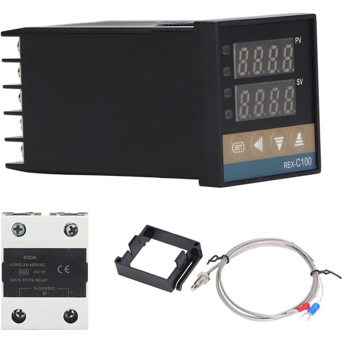 Digitale PID Temperatuurregelaar Set 3 Stuks 0‑400 celsius Temperatuurregelaar Thermokoppel Relaismodule Set Type 2