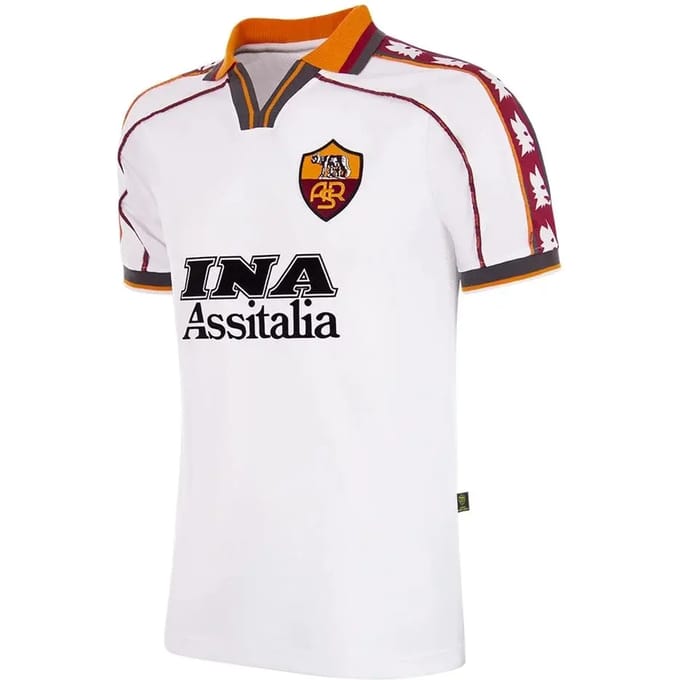 COPA - AS Roma Uitshirt 1998/99 Retro Voetbalshirt - Heren - Wit - M