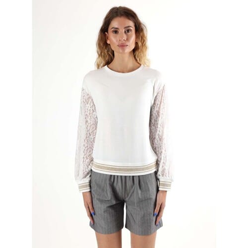 Sweaters Leone 1947 Woman Crewneck Lace