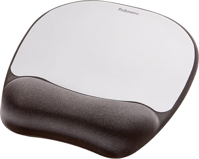 Ergonomische Muismat met Polssteun – Memory Foam – Zwart/Grijs