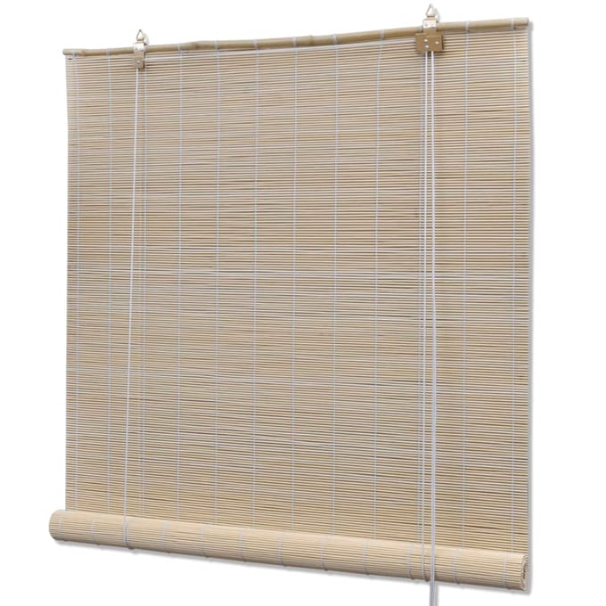 vidaXL - Rolgordijnen - 4 - st - 120x160 - cm - bamboe - natuurlijk