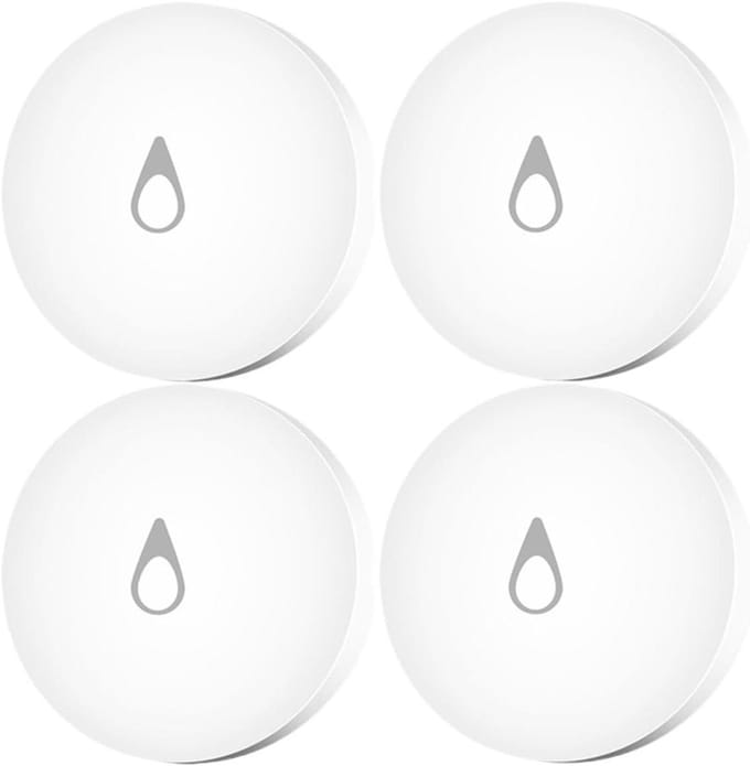 Water Alarm Detector - Lekdetector - Huis Beveiligen - Hoge Gevoeligheid - 4 Stuks - Wit