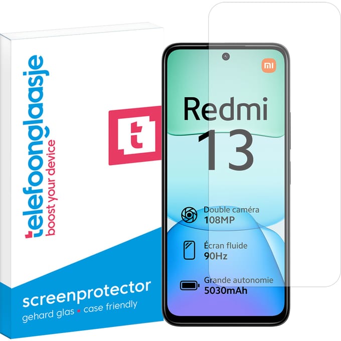 Xiaomi Redmi 13 4G screenprotector gehard glas
