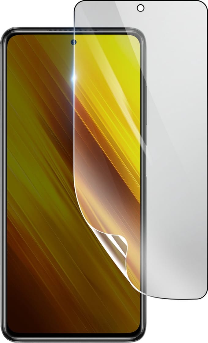 3mk, Geschikt voor Xiaomi Poco X3, Schokbestendige Hydrogel Screenprotector, Transparant