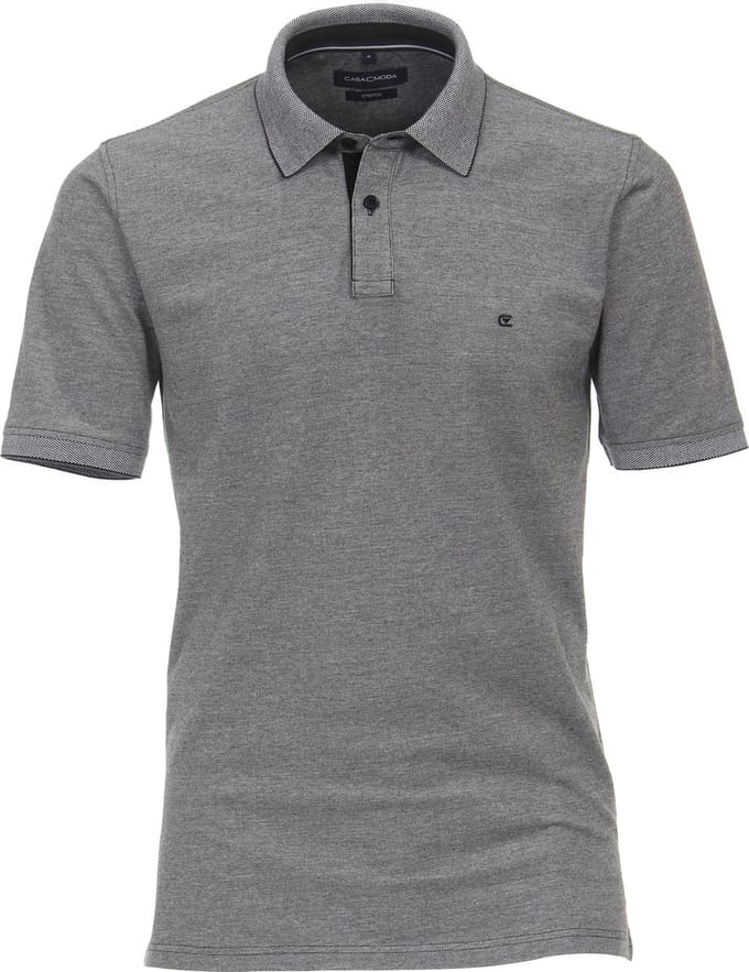 CASA MODA comfort fit heren polo - grijs