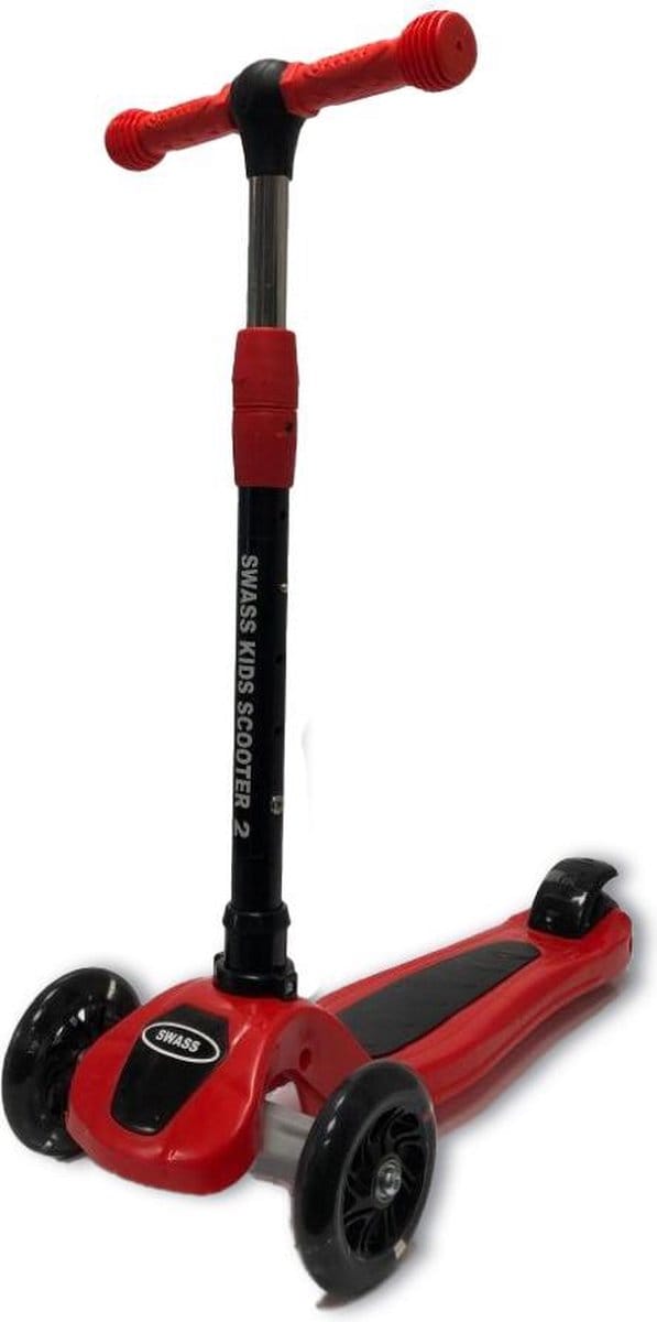 SWASS Kids Scooter Step 2 - LED wielen - Rood