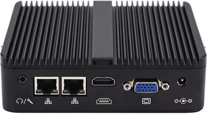 Ventilatorloze Mini PC voor Industrie | Win 11 Pro | 8GB RAM | 128GB SSD | Draagbare Mini Desktop Computer