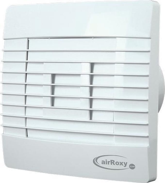 Badkamerventilator met Automatische Sluitklep Vochtsensor en Timer 150 mm wit - Prestige 150ZGHS