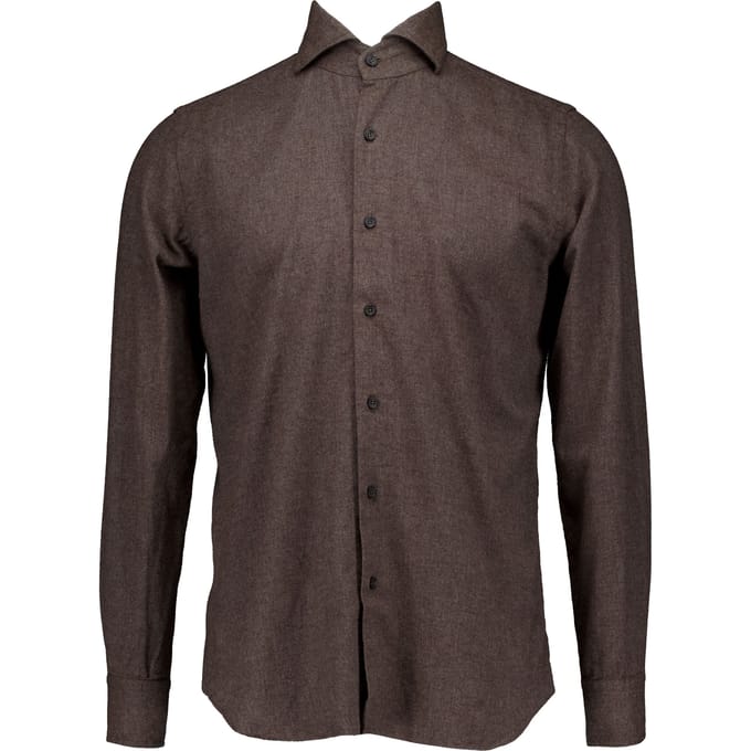 Xacus Washed Shirt Lange Mouw Overhemden Bruin 721ml/91175