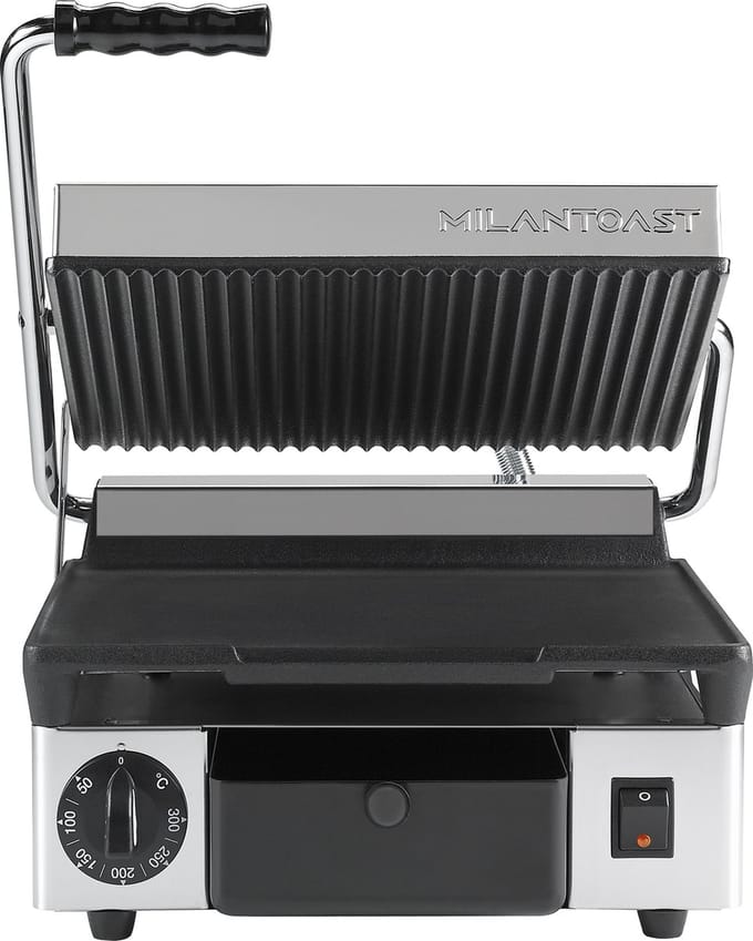 Milan Toast Contactgrill medium glad/geribd - 310x380x170mm