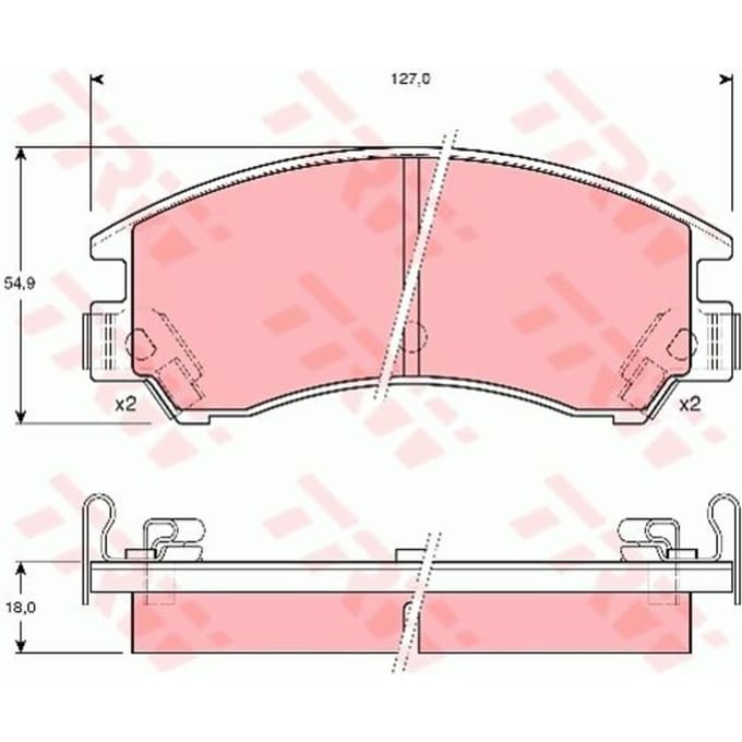 Remblokset TRW GDB380, voor
