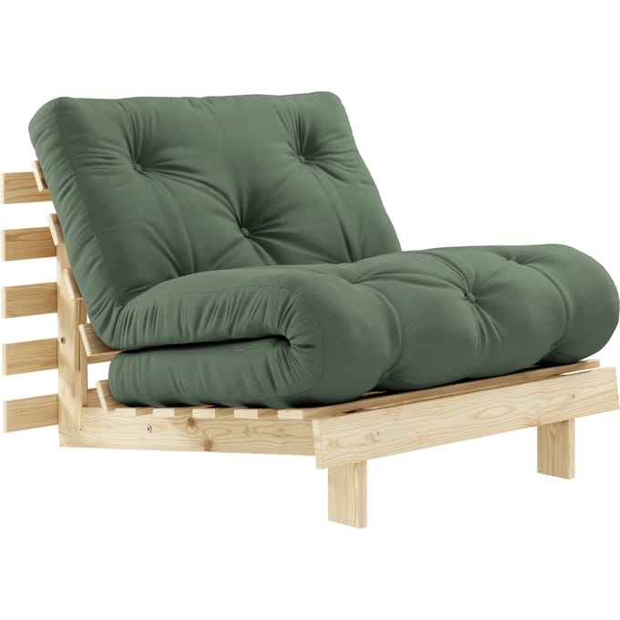 Karup Slaapbank Roots 90 - 756 Olive Green - 100 raw