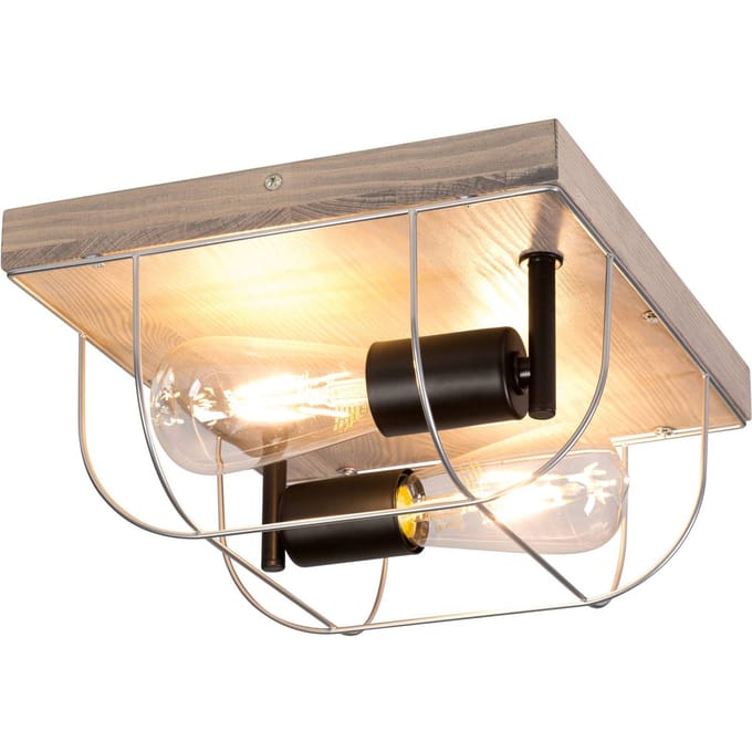 Envostar Neptuna plafondlamp, vierkant, 2-lamps.