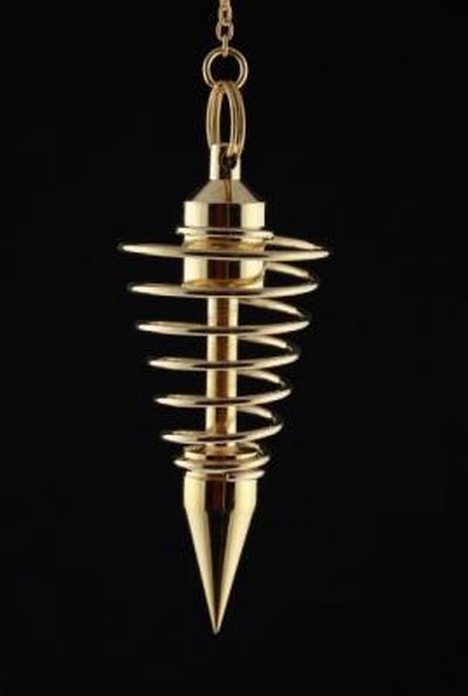 Pendel - Spiraal - Messing verguld - 6 cm