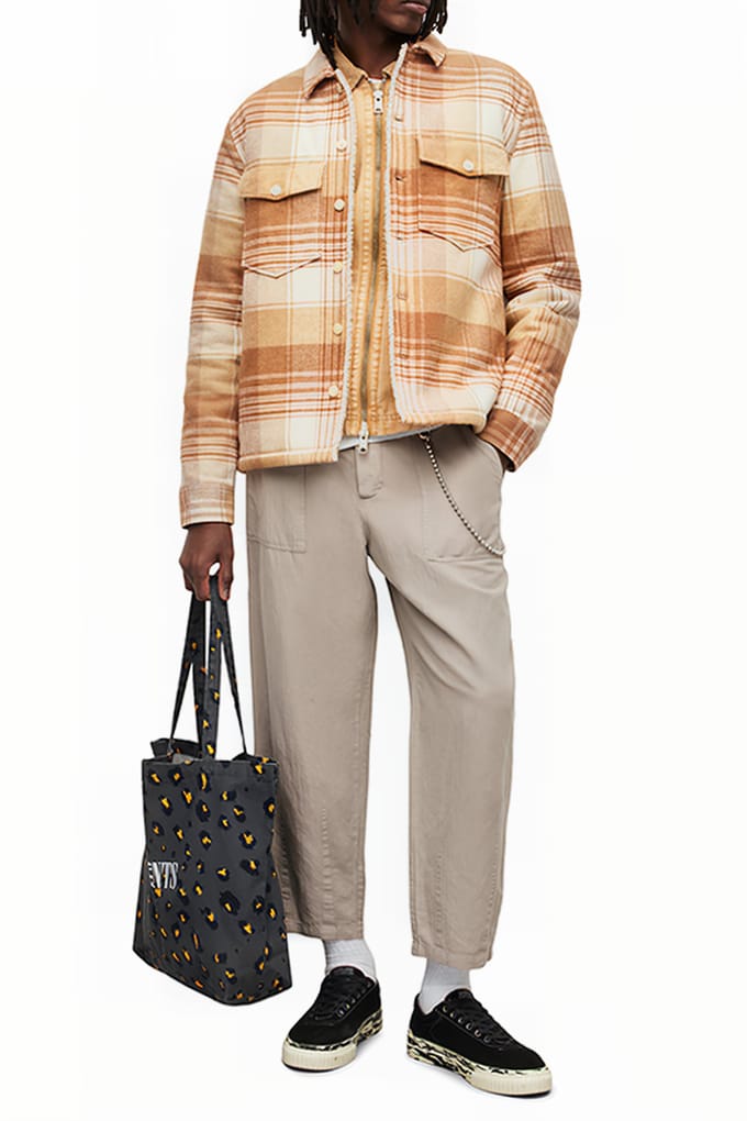 AllSaints Sacco Jacket Ecru/camel Taglia: XS | Giacche leggere Outlet | Uomo | Marrone