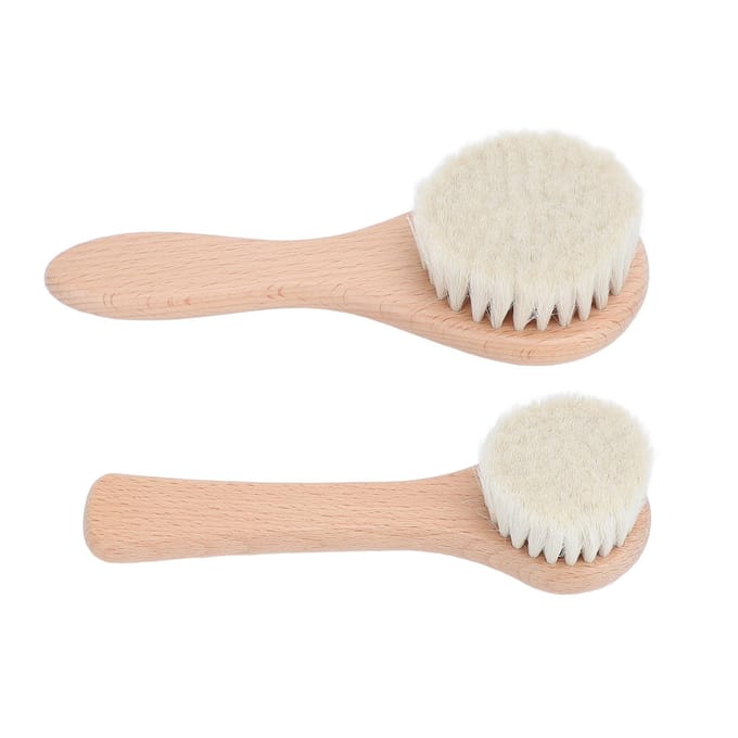2 stuks Doucheborstel Herbruikbare Badborstel Douche Rugschrobber met Antislip Handvat voor Shampooën beige