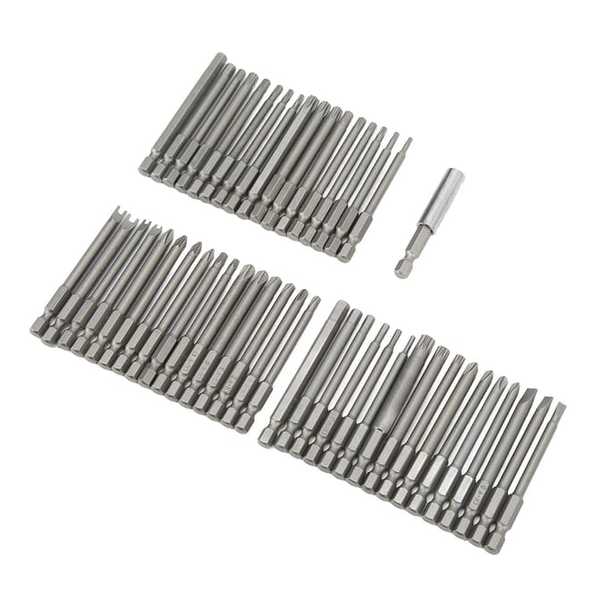 50 stuks Extra Lange Veiligheidsbitset Vierkant Plat Zeskant Spline Koppeling Torq Meerdere Maten Schroevendraaierbits