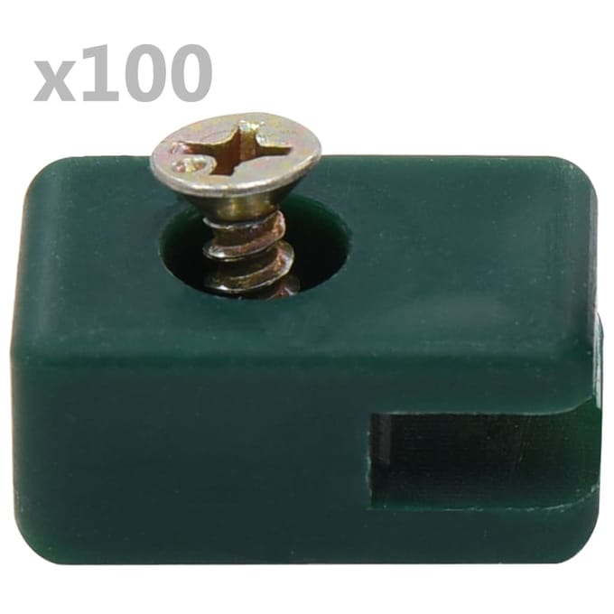 vidaXL - Spandraadhouder - met - schroef - 100 - sets - groen