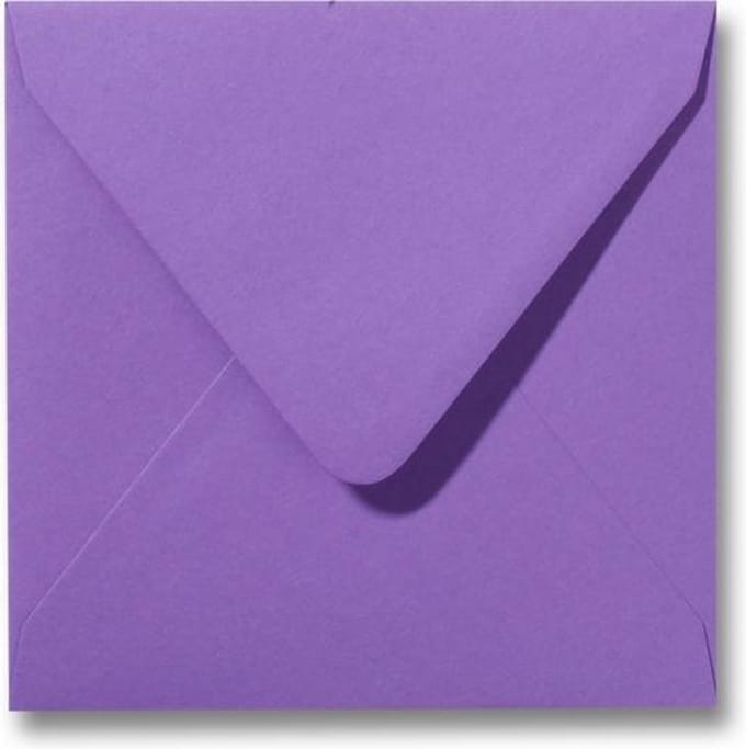 Envelop 12 x 12 Pioenrood, 100 stuks