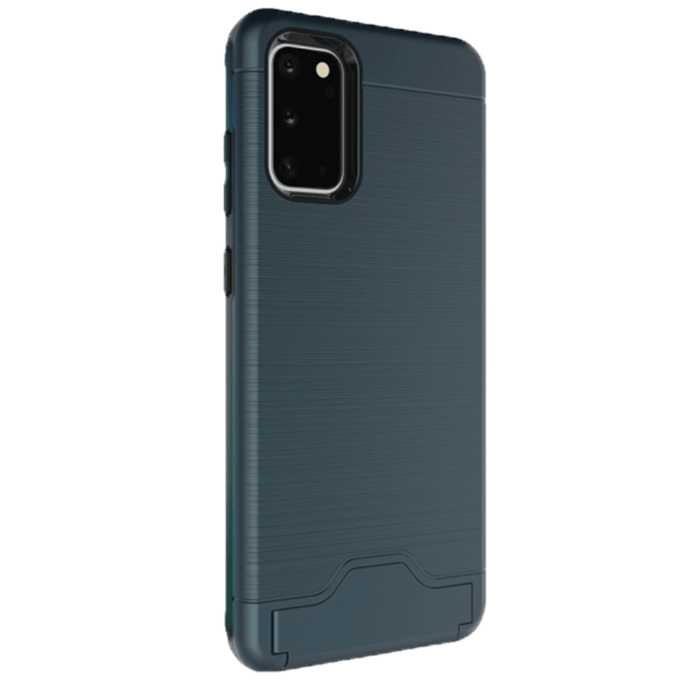 CaseBody Samsung Galaxy S20 Brushed Hoesje met Pashouder Blauw