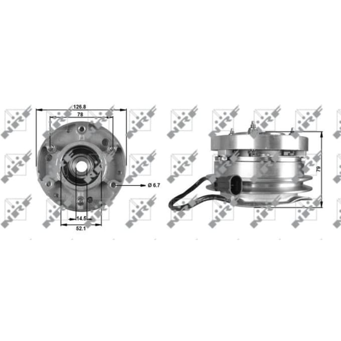 Koppeling, radiatorventilator NRF 49700