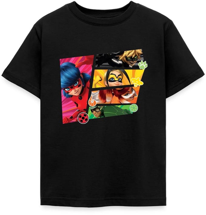 Miraculous Superhelden Ladybug Chat Noir Vesperia T-Shirt Kinderen