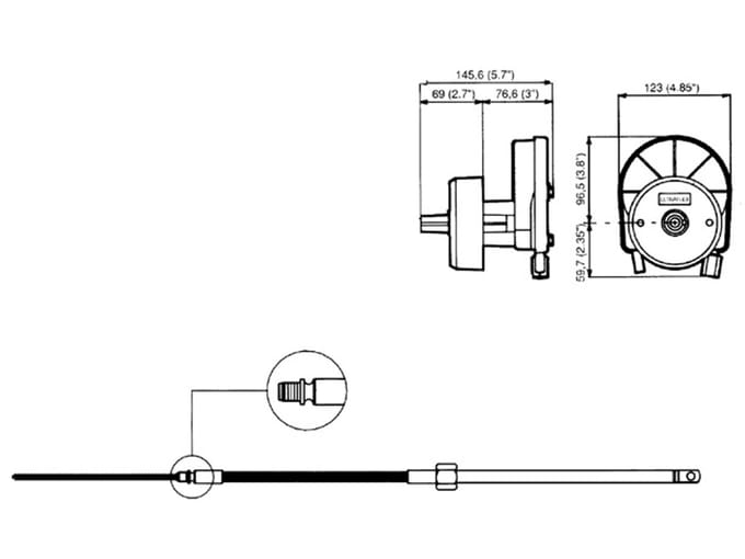 Ultraflex M58 Stuurkabel 3,97 meter (13 ft.)