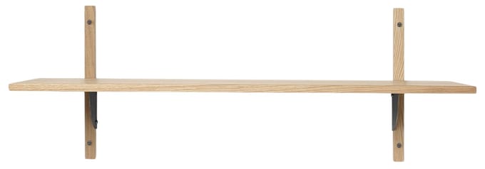 Ferm Living Sector Wandrek - eiken - zwart messing - 1 Wandplank - breed