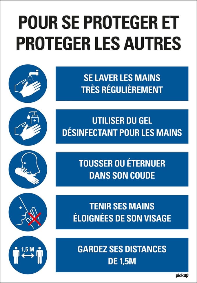Pickup panneau Pour se proteger et proteger les autres -