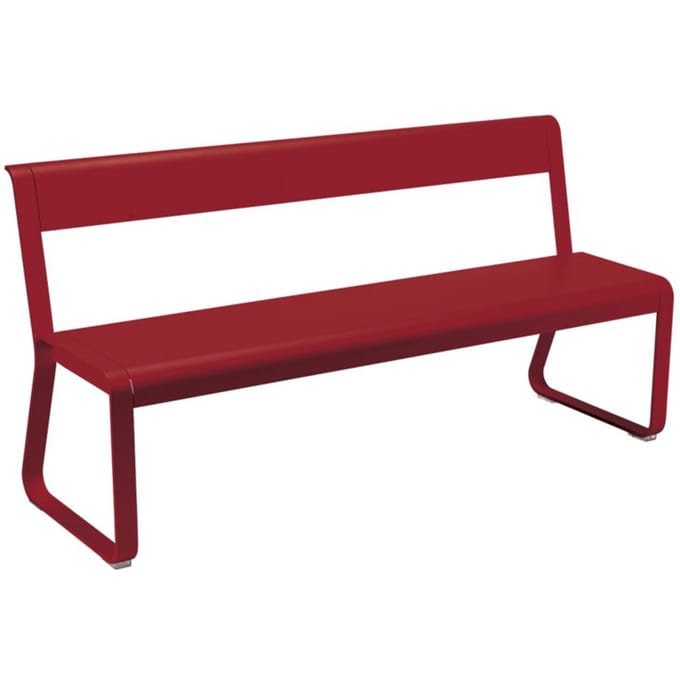 Fermob - BELLEVIE bank met rugleuning - 43 chili mat - rood