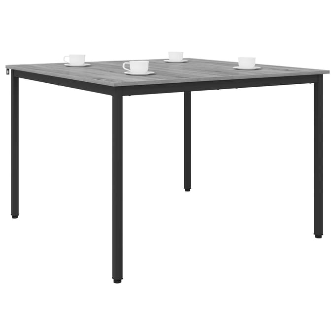 vidaXL - Eettafels - 110 - x - 110 - x - 75 - cm - Bewerkt - hout - Grijs - Sonoma