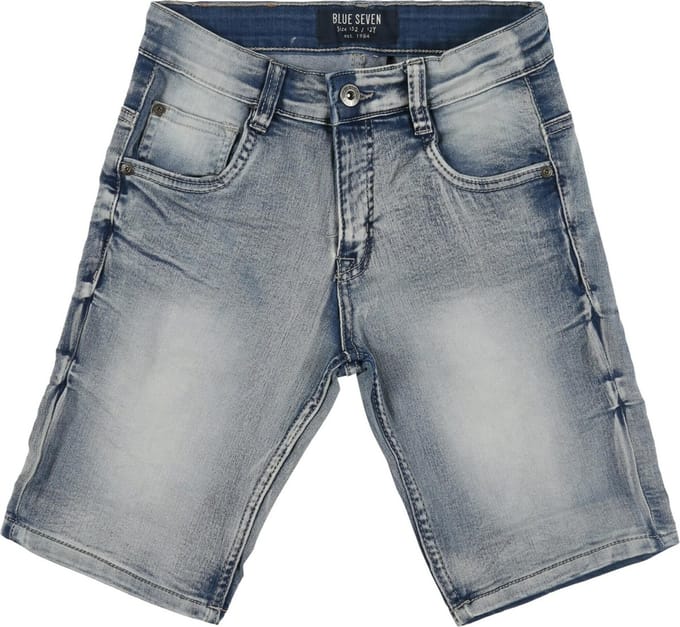 Blue Seven - Short jongens - Blauw Denim-140