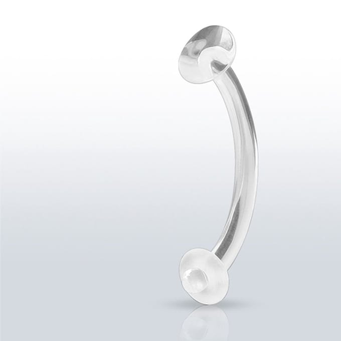 Piercing retainer gebogen staafje - LMPiercings