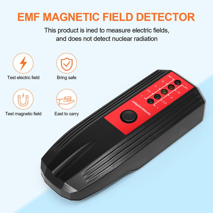 Handheld EMF-meter Draagbare elektromagnetische stralingsdetector Huishouden Laboratorium Ziekenhuis