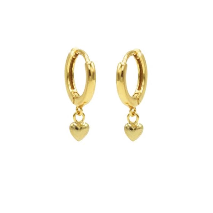 Karma hinged hoops symbool heart 2 gold M2308HIN