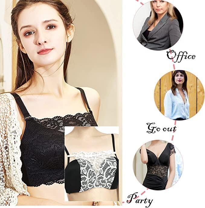 Artefact anti-éblouissant, soutien-gorge en dentelle à décolleté une pièce gray