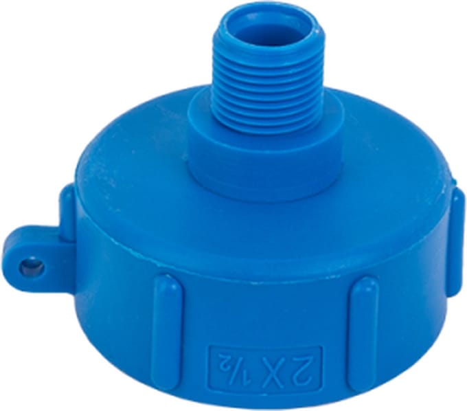 Bradas IBC Adapter – S60x6 Binnendraad – ½ inch (13 mm) Buitendraad