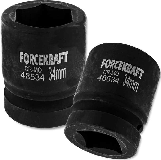Forcekraft - Impact Socket 1" - 34mm - 6-kant