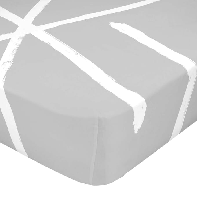 Hoeslaken Strepen | Blanc